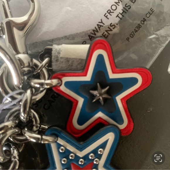 HTF Coach Americana Cluster Star Bag Charm - Picture 2 of 8